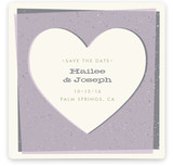 Overlapping Hearts Save the Date Cards