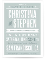 Woodtype Poster Save the Date Cards