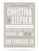 Woodtype Poster Save the Date Cards