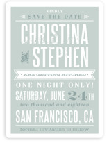 Woodtype Poster Save the Date Cards