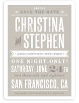 Woodtype Poster Save the Date Cards