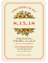 Harvest Floral Save the Date Cards