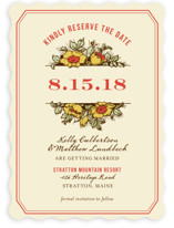 Harvest Floral Save the Date Cards
