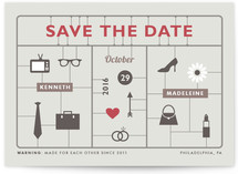 He + She in One Package Save the Date Cards