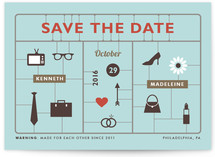 He + She in One Package Save the Date Cards