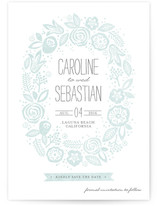 Vintage Wreath Save the Date Cards
