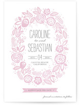 Vintage Wreath Save the Date Cards