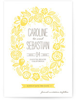 Vintage Wreath Save the Date Cards