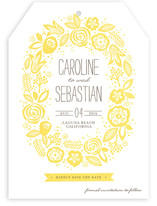 Vintage Wreath Save the Date Cards
