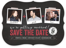 Polaroid on Chalkboard Save the Date Cards