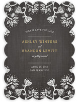 Hand-Drawn Flowers Save the Date Cards