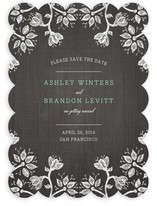 Hand-Drawn Flowers Save the Date Cards