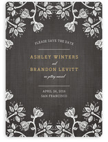 Hand-Drawn Flowers Save the Date Cards