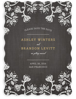 Hand-Drawn Flowers Save the Date Cards