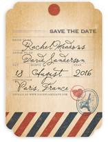 Vintage Pack Your Bags Save the Date Cards