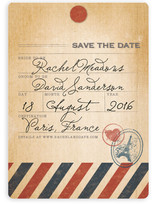 Vintage Pack Your Bags Save the Date Cards