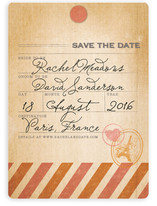 Vintage Pack Your Bags Save the Date Cards