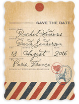 Vintage Pack Your Bags Save the Date Cards