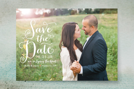 Charmed Calligraphy Save the Date Cards