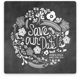 Handwritten Florals Save the Date Cards