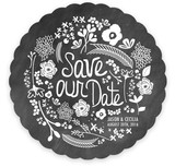 Handwritten Florals Save the Date Cards