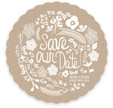 Handwritten Florals Save the Date Cards