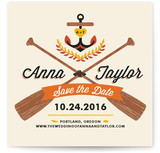Campy Nautical Love Save the Date Cards