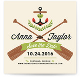 Campy Nautical Love Save the Date Cards