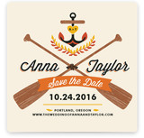 Campy Nautical Love Save the Date Cards