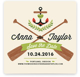 Campy Nautical Love Save the Date Cards