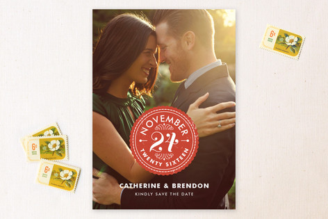 Sealed with a Kiss Save the Date Cards