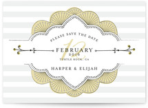 Striped Sweet Nothings Save the Date Cards