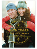Sunburst Deco Emblem Save the Date Cards