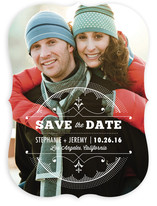 Sunburst Deco Emblem Save the Date Cards