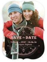 Sunburst Deco Emblem Save the Date Cards
