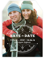 Sunburst Deco Emblem Save the Date Cards
