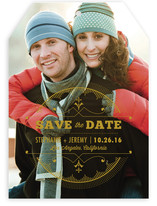 Sunburst Deco Emblem Save the Date Cards