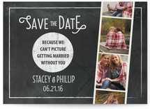 Chalkboard Photo Booth Save the Date Cards