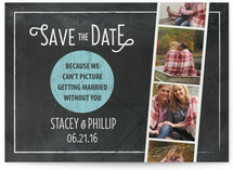Chalkboard Photo Booth Save the Date Cards