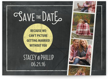 Chalkboard Photo Booth Save the Date Cards