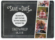 Chalkboard Photo Booth Save the Date Cards