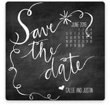 Chalk and Black Paper Save the Date Cards