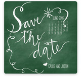 Chalk and Black Paper Save the Date Cards