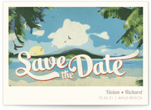 Vintage Tropical Save the Date Cards