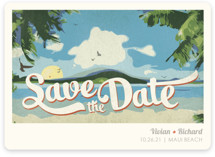 Vintage Tropical Save the Date Cards