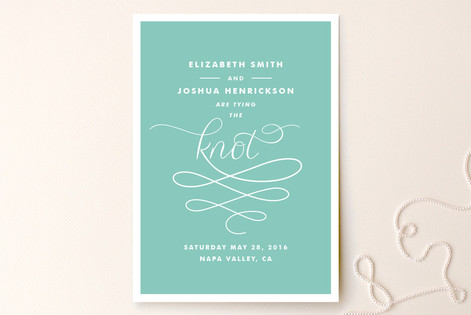 tying the knot save the date cards by ariel rutlan minted