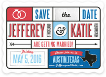 Typography & Icons Save the Date Cards