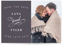 Fancy Flourish Save the Date Cards