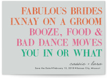 You in or What (Lesbian) Save the Date Cards