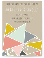 Love Triangles Geometric Save the Date Cards